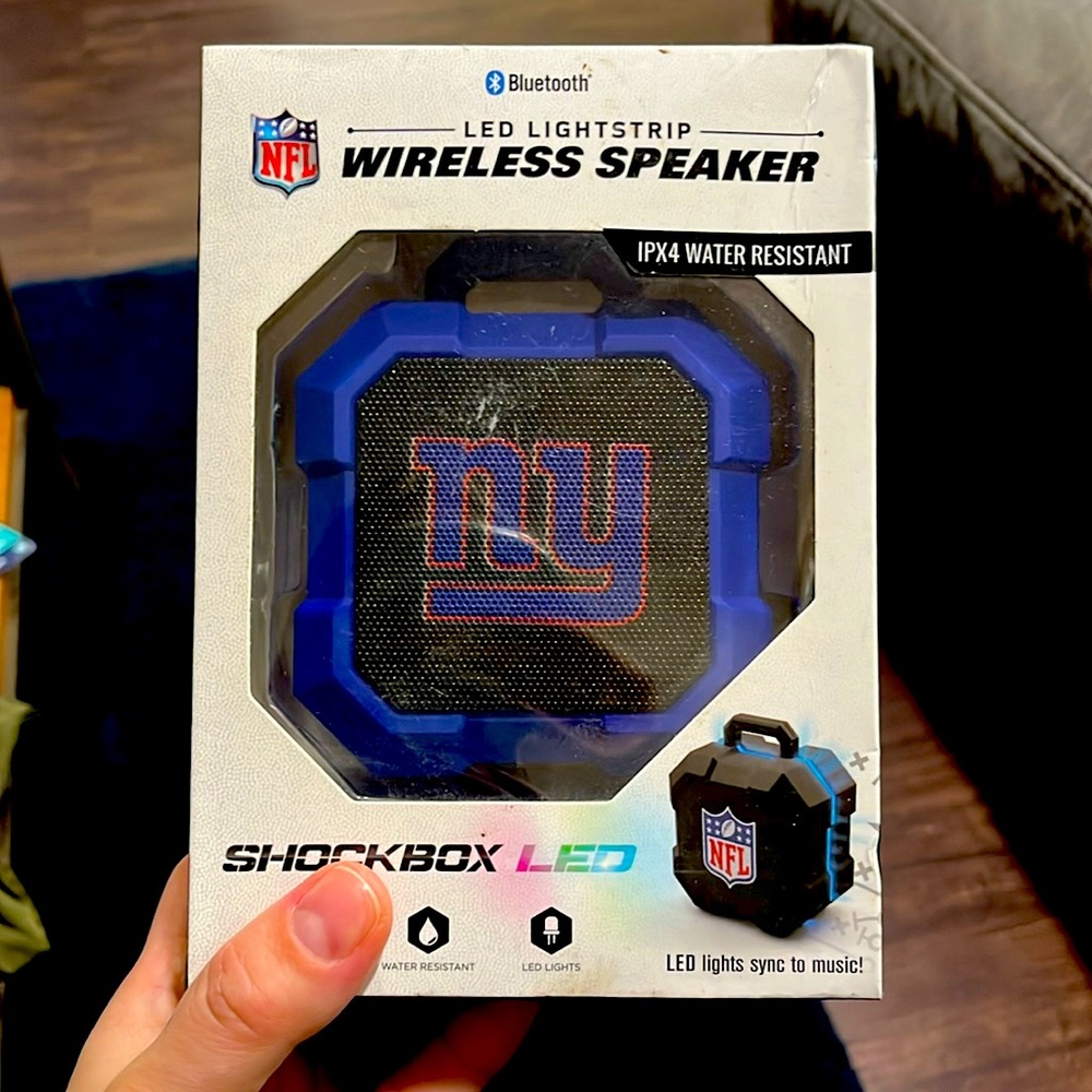 NFL NY Giants ShockBox LED Wireless Bluetooth portable speaker